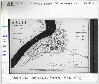 Vorschaubild Arles: Stadtplan 1.-12. Jhd. 